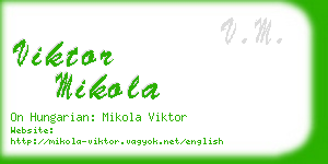 viktor mikola business card